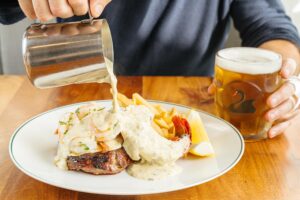 Surf n Turf meal with Pint of Swan Draught